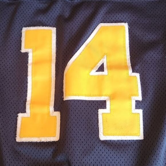 WEST VIRGINIA MOUNTAINEERS #14 YOUTH Football Sewn Jersey XL 20 Colosseum - Picture 3 of 12